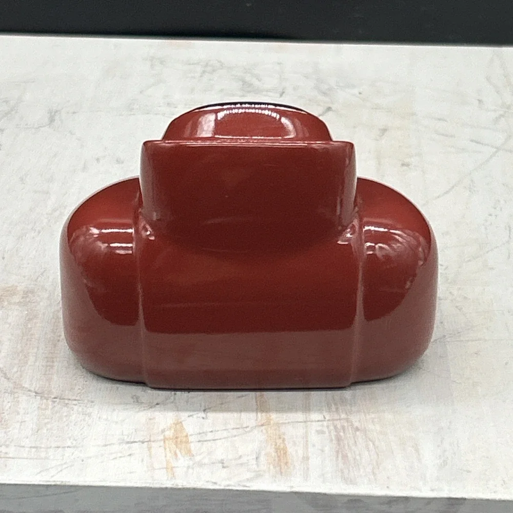 Indian Motorcycle Gas Tank Paperweight Red Desk Clock Speedometer Vintage Time